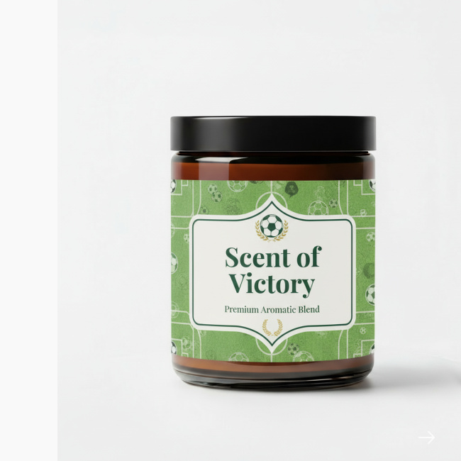 Personalizowana Świeca Sojowa Handmade | Szklany Słoik — produkt print-on-demand