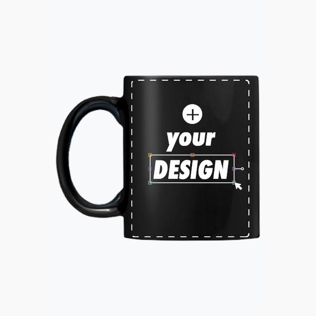 Snapwear Print on Demand Czarny kubek