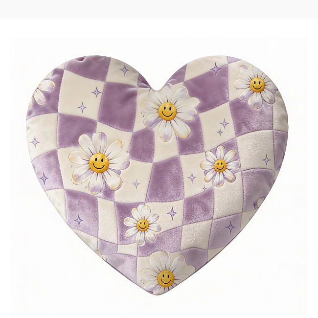 Velvet Heart-Shaped Cushion | All-Over Print — print-on-demand product