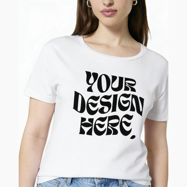 Women’s Organic Cotton Round Neck T-Shirt | Stanley/Stella Serena STTW173 — print-on-demand product