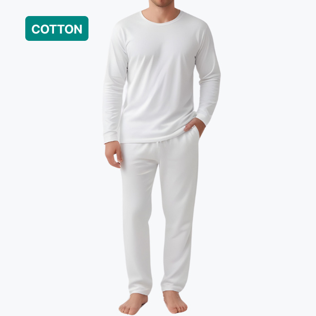 Full Print Men's Long Sleeve Pyjamas - Cotton — print-on-demand product
