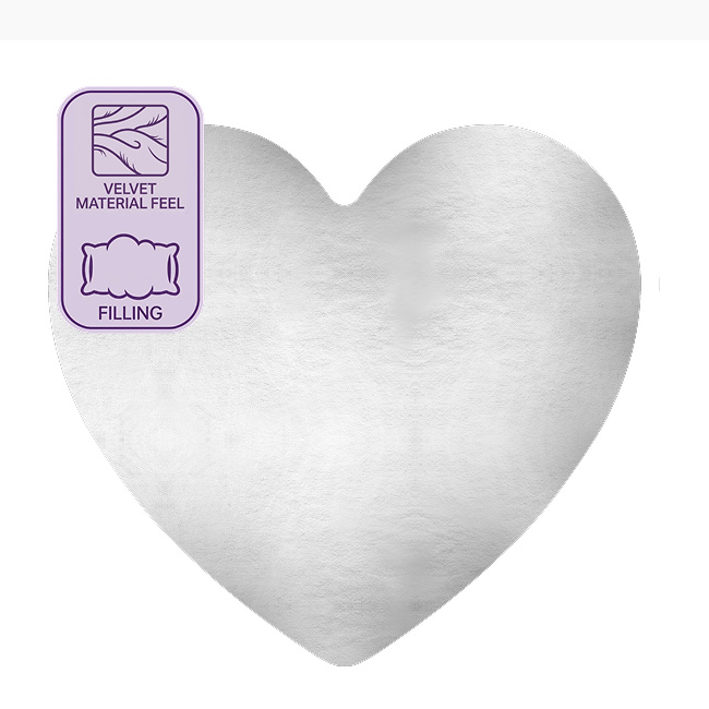 Velvet Heart-Shaped Cushion | All-Over Print — print-on-demand product