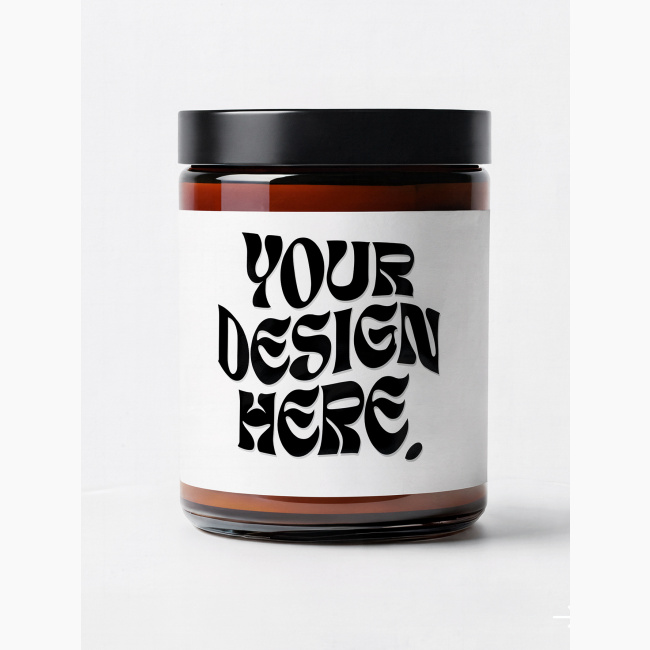 Personalized Scented Soy Candle | Minimalist Glass Jar — print-on-demand product