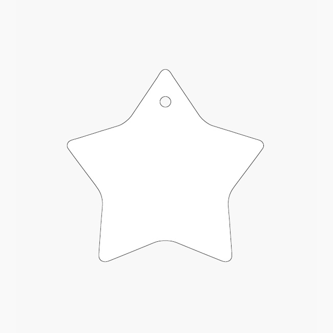 Star Ceramic Decoration Ornament — print-on-demand product