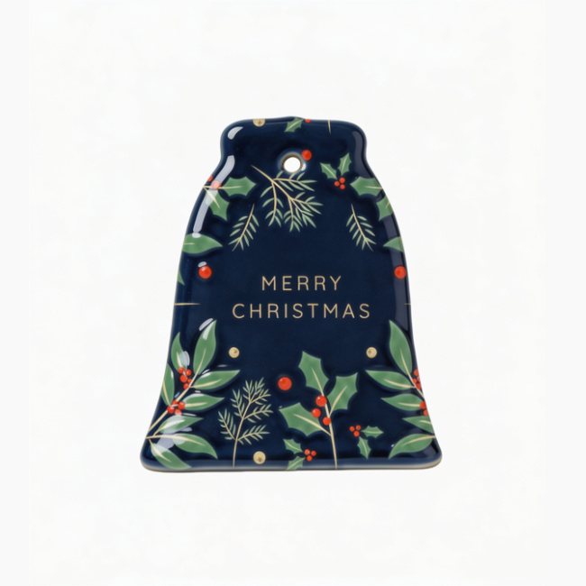 Ceramic Bell Ornament | Christmas Tree Decoration — print-on-demand product